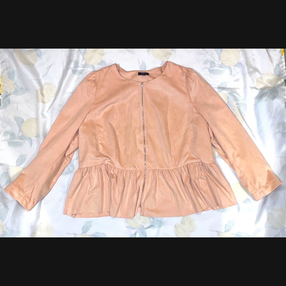 Mauve Blush Pink Plus Size 3x Peplum Jacket